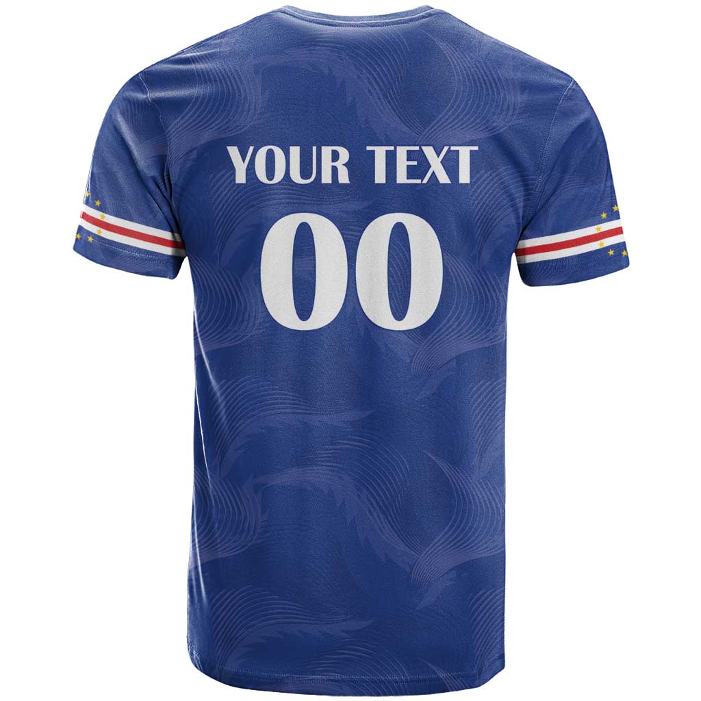 Custom Cape Verde Football T shirt Tubaroes Azuis Make History - African Pride