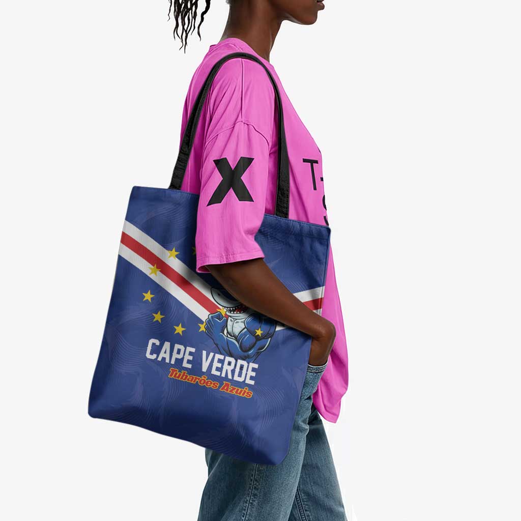 Cape Verde Football Tote Bag Tubaroes Azuis Make History