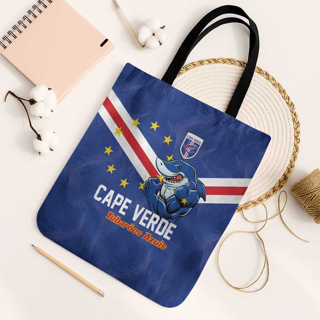 Cape Verde Football Tote Bag Tubaroes Azuis Make History