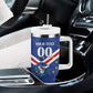 Custom Cape Verde Football Tumbler With Handle Tubaroes Azuis Make History - African Pride