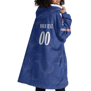 Custom Cape Verde Football Wearable Blanket Hoodie Tubaroes Azuis Make History - African Pride