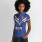 Custom Cape Verde Football Women Polo Shirt Tubaroes Azuis Make History - African Pride