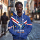 Custom Cape Verde Football Zip Hoodie Tubaroes Azuis Make History - African Pride