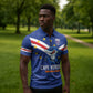 Custom Cape Verde Football Zipper Polo Shirt Tubaroes Azuis Make History