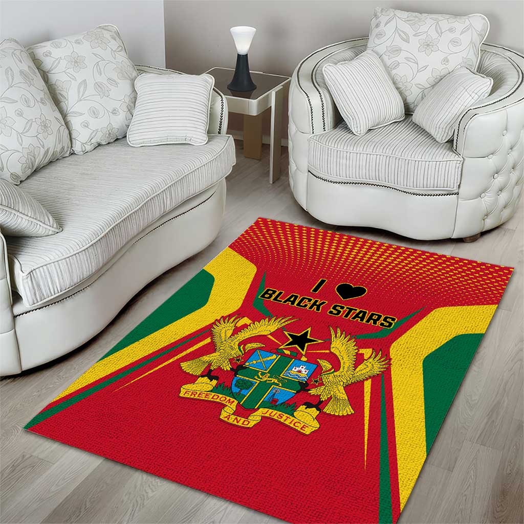Support the Black Stars - Ghana Football Area Rug