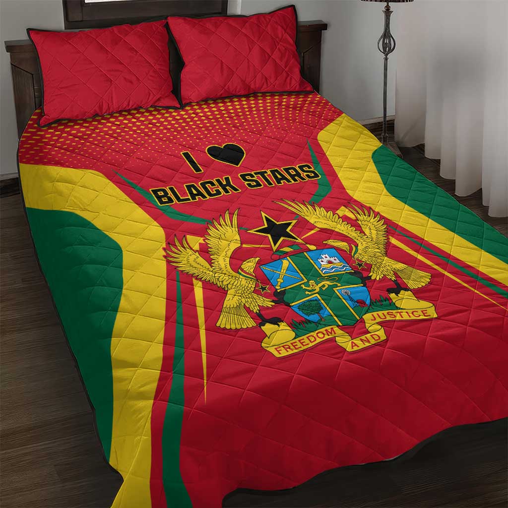 Support the Black Stars - Ghana Football Quilt Bed Set