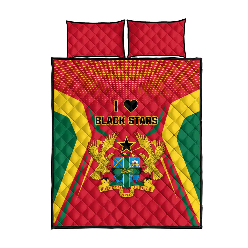 Support the Black Stars - Ghana Football Quilt Bed Set