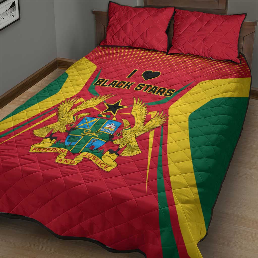 Support the Black Stars - Ghana Football Quilt Bed Set