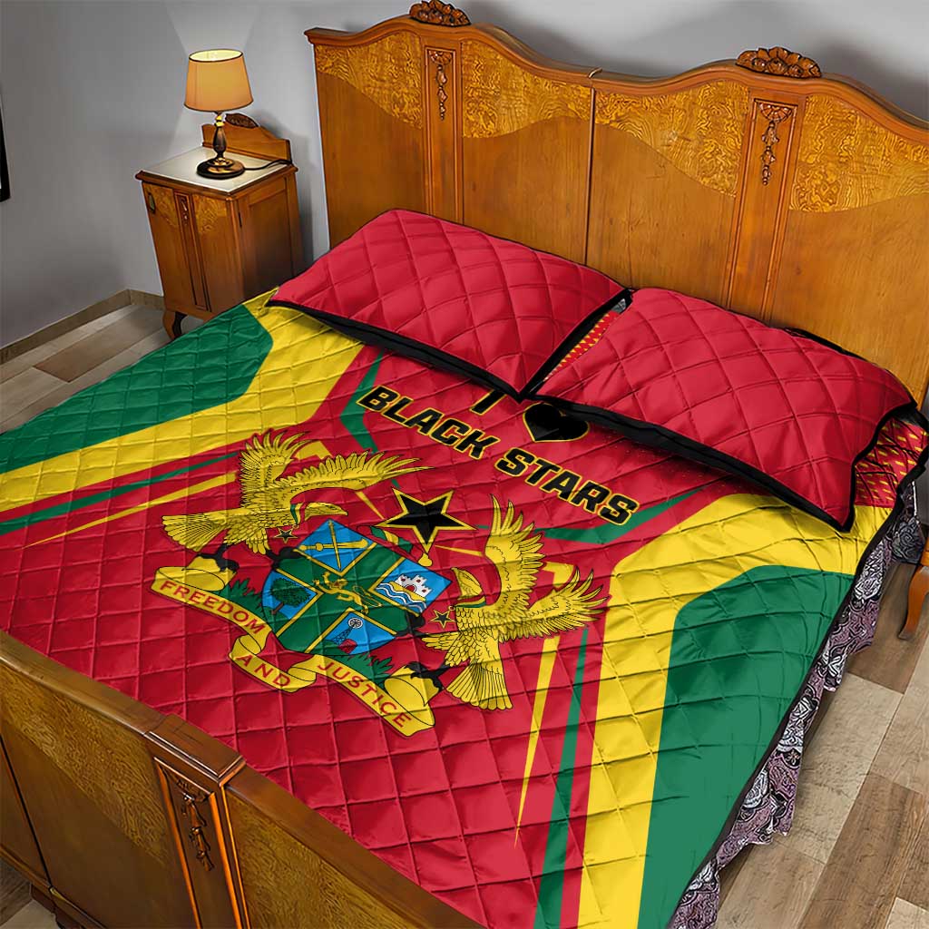 Support the Black Stars - Ghana Football Quilt Bed Set