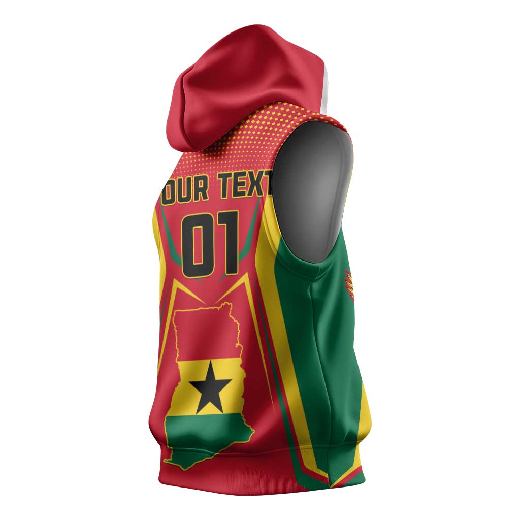 Support the Black Stars - Ghana Football Sleeveless Hoodie - African Pride