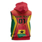 Support the Black Stars - Ghana Football Sleeveless Zip Hoodie - African Pride