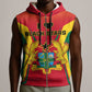 Support the Black Stars - Ghana Football Sleeveless Zip Hoodie - African Pride