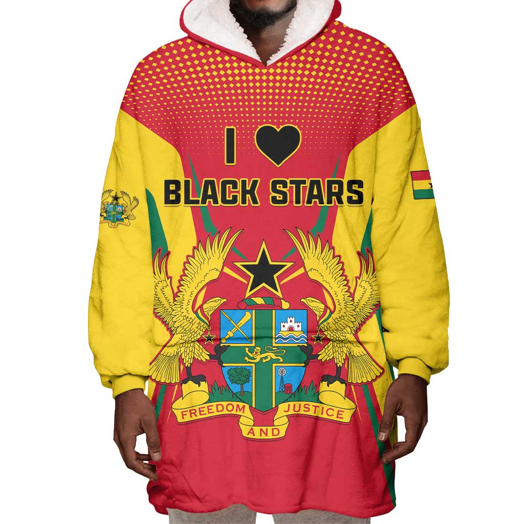 Support the Black Stars - Ghana Football Wearable Blanket Hoodie