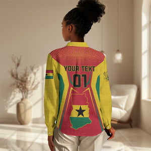 Support the Black Stars - Ghana Football Women Casual Shirt LT01