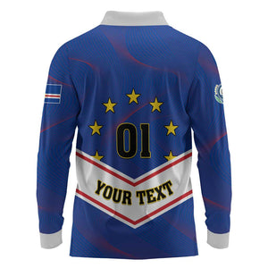 Support the Tubaroes Azuis - Cape Verde Football Long Sleeve Polo Shirt