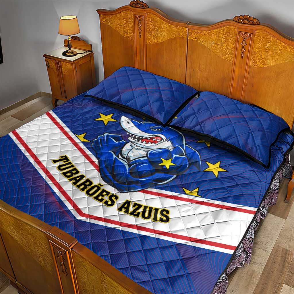 Support the Tubaroes Azuis - Cape Verde Football Quilt Bed Set