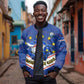 Support the Tubaroes Azuis - Cape Verde Football Sleeve Zip Bomber Jacket