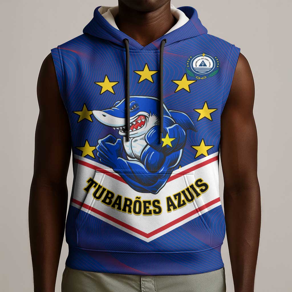 Support the Tubaroes Azuis - Cape Verde Football Sleeveless Hoodie - African Pride