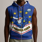 Support the Tubaroes Azuis - Cape Verde Football Sleeveless Zip Hoodie - African Pride