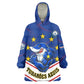 Support the Tubaroes Azuis - Cape Verde Football Wearable Blanket Hoodie