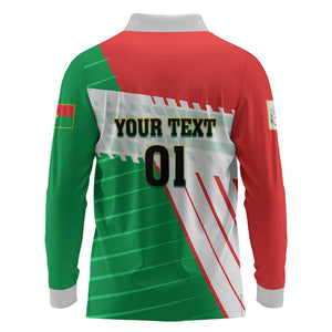 Support Les Etalons - Burkina Faso Football Long Sleeve Polo Shirt