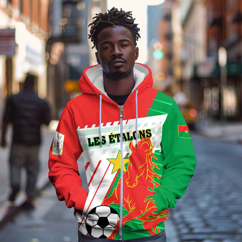 Support Les Etalons - Burkina Faso Football Zip Hoodie