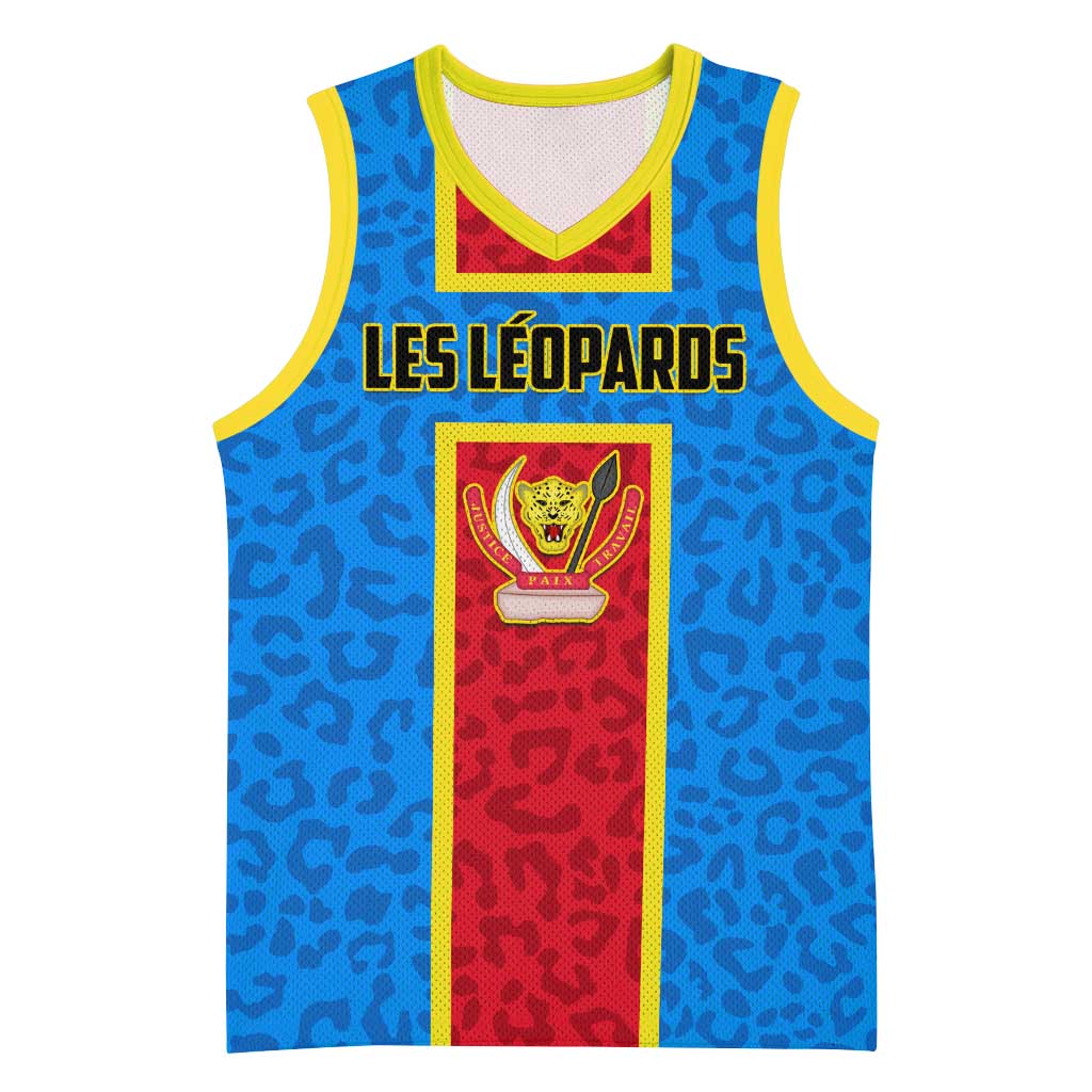 Support Les Leopards - DR Congo Football Basketball Jersey - African Pride