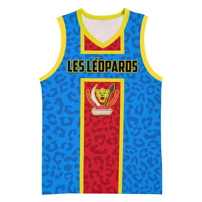 Support Les Leopards - DR Congo Football Basketball Jersey - African Pride