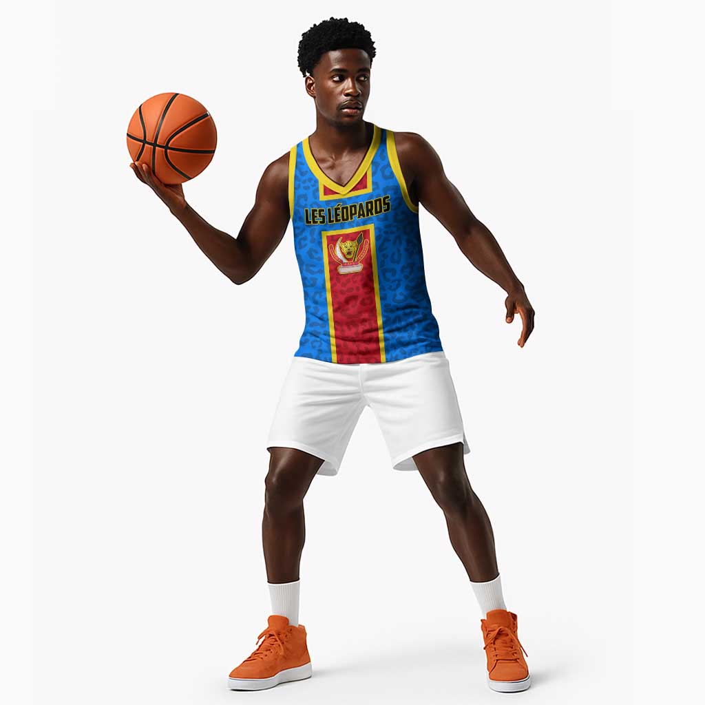 Support Les Leopards - DR Congo Football Basketball Jersey - African Pride