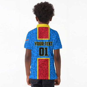 Support Les Leopards - DR Congo Football Kid Polo Shirt