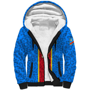 Support Les Leopards - DR Congo Football Sherpa Hoodie