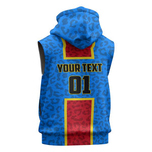 Support Les Leopards - DR Congo Football Sleeveless Hoodie - African Pride