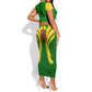 Support Les Aigles Du Mali - Mali Football Short Sleeve Bodycon Dress LT01