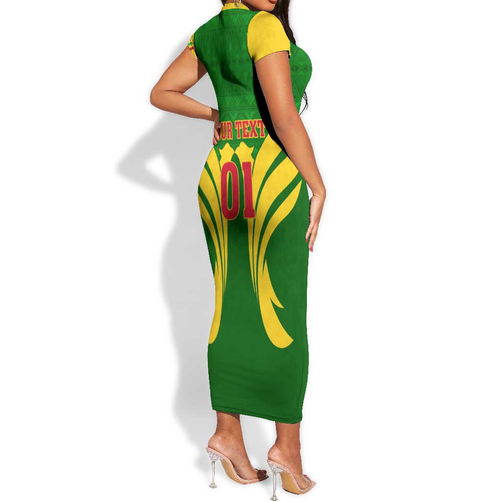 Support Les Aigles Du Mali - Mali Football Short Sleeve Bodycon Dress LT01