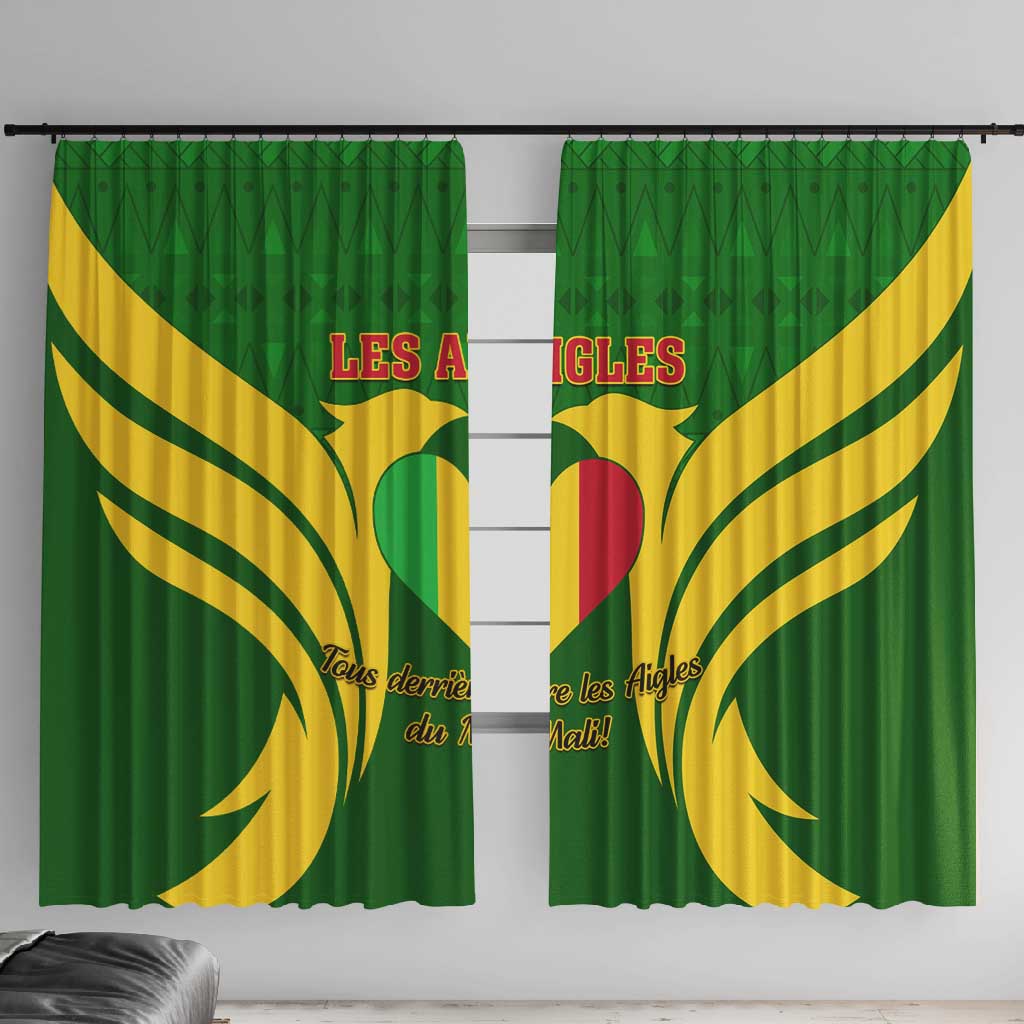 Support Les Aigles Du Mali - Mali Football Window Curtain