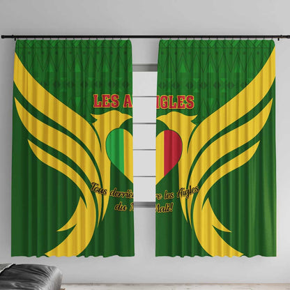 Support Les Aigles Du Mali - Mali Football Window Curtain