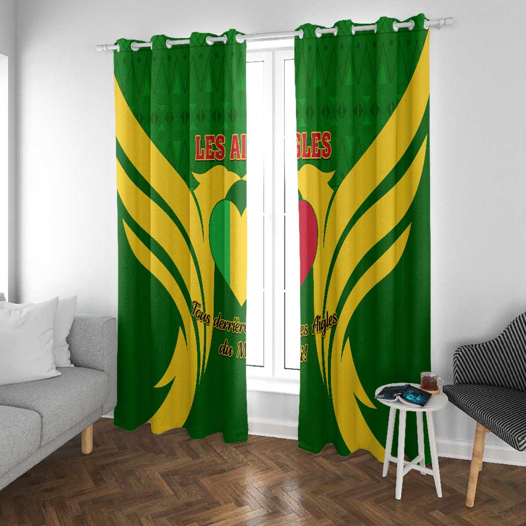 Support Les Aigles Du Mali - Mali Football Window Curtain