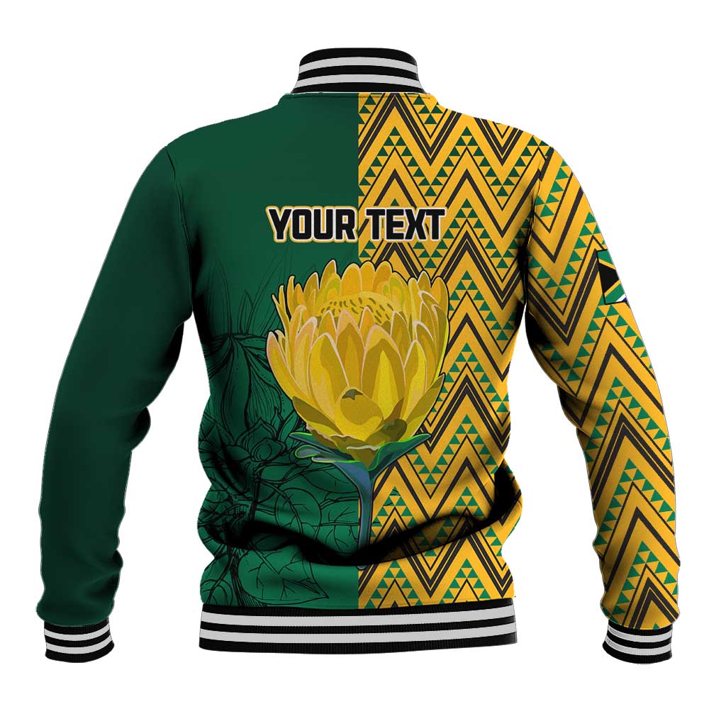 Personalized South Africa Baseball Jacket with Springbok and Proteas African Pattern LT01