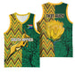 Personalized South Africa Basketball Jersey with Springbok and Proteas African Pattern - African Pride
