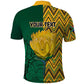Personalized South Africa Polo Shirt with Springbok and Proteas African Pattern