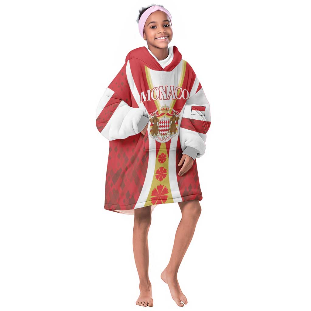 Personalized Monaco KId Wearable Blanket Hoodie Deo Juvante Sporty Style