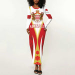 Personalized Monaco Long Sleeve Bodycon Dress Deo Juvante Sporty Style LT01
