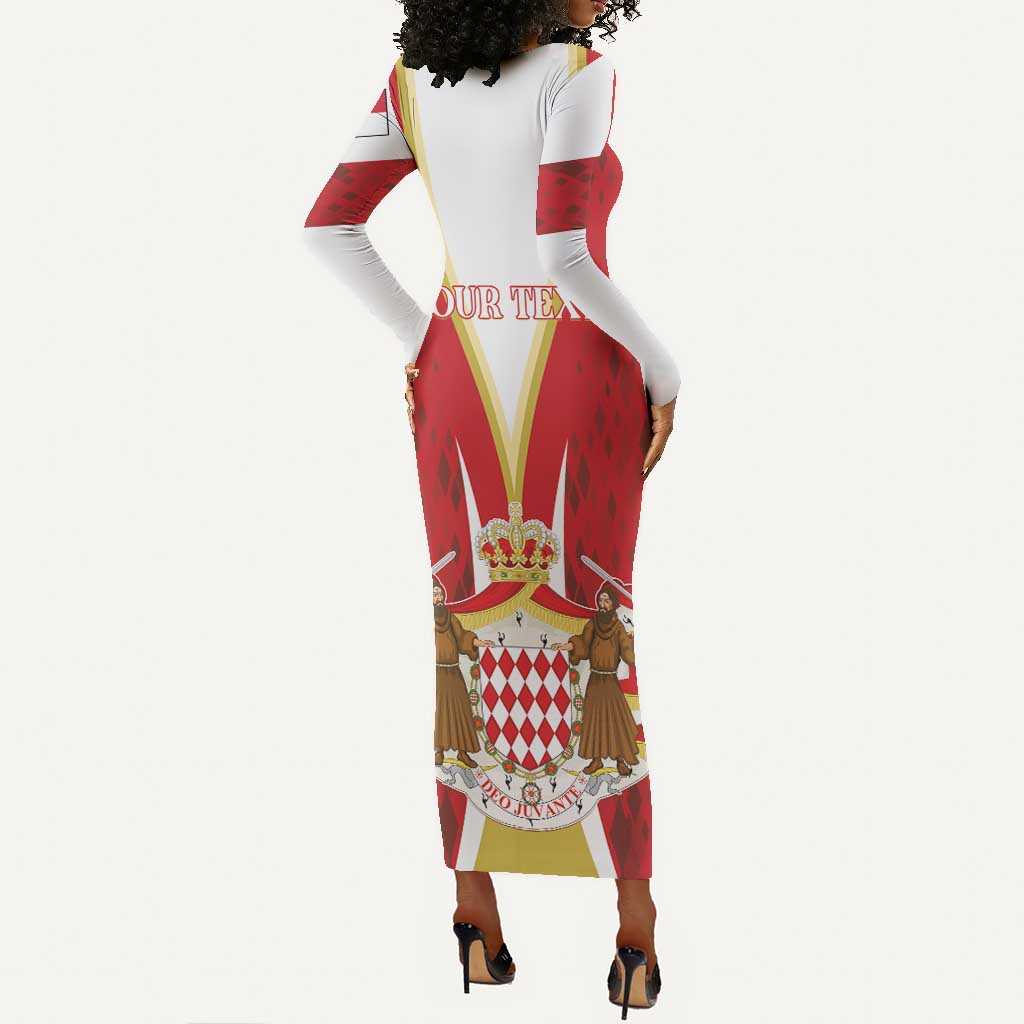 Personalized Monaco Long Sleeve Bodycon Dress Deo Juvante Sporty Style LT01