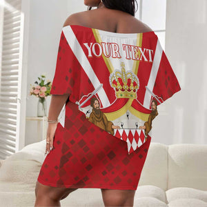 Personalized Monaco Off Shoulder Short Dress Deo Juvante Sporty Style