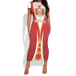 Personalized Monaco Short Sleeve Bodycon Dress Deo Juvante Sporty Style LT01