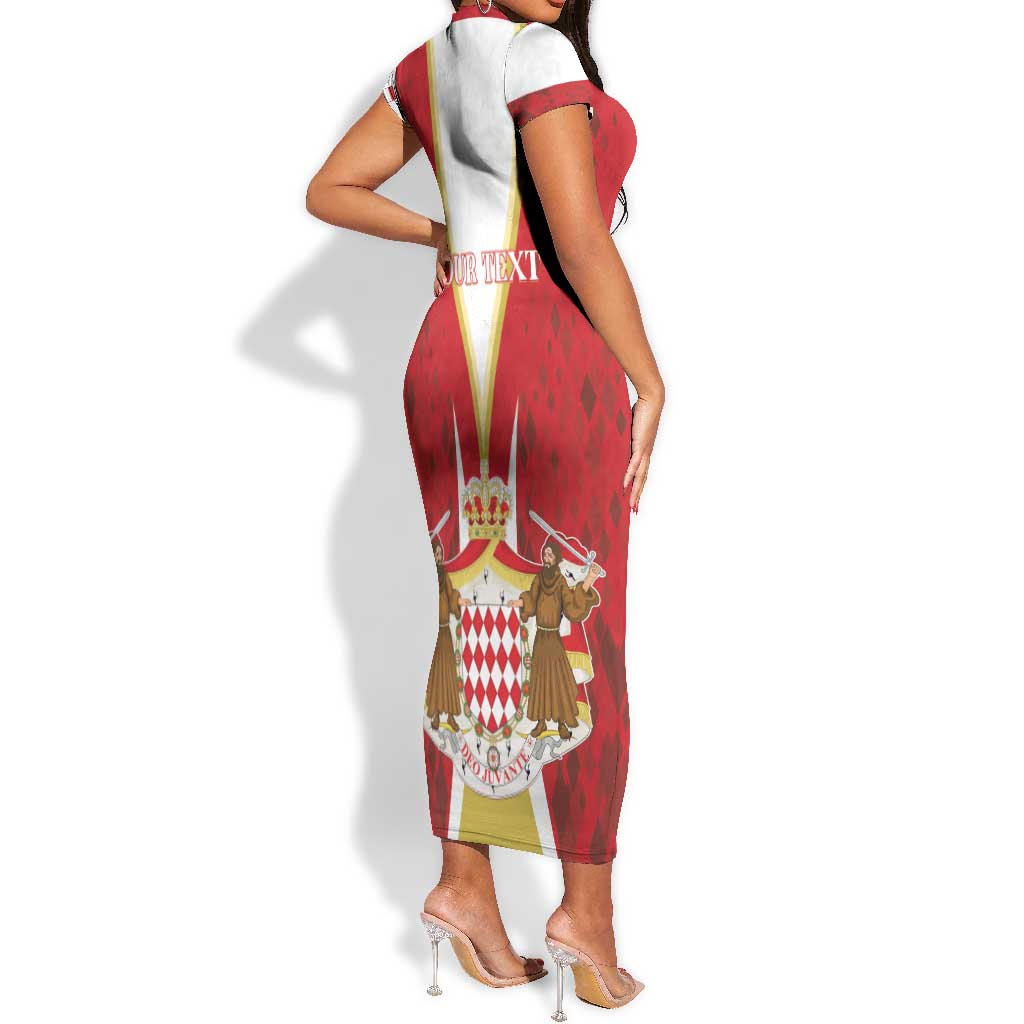 Personalized Monaco Short Sleeve Bodycon Dress Deo Juvante Sporty Style LT01