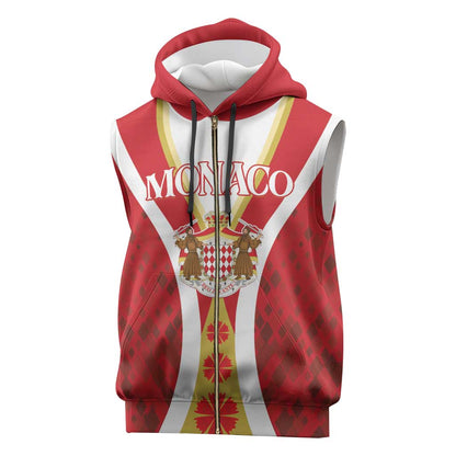 Personalized Monaco Sleeveless Zip Hoodie Deo Juvante Sporty Style - African Pride