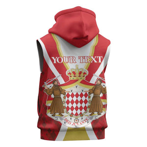 Personalized Monaco Sleeveless Zip Hoodie Deo Juvante Sporty Style - African Pride