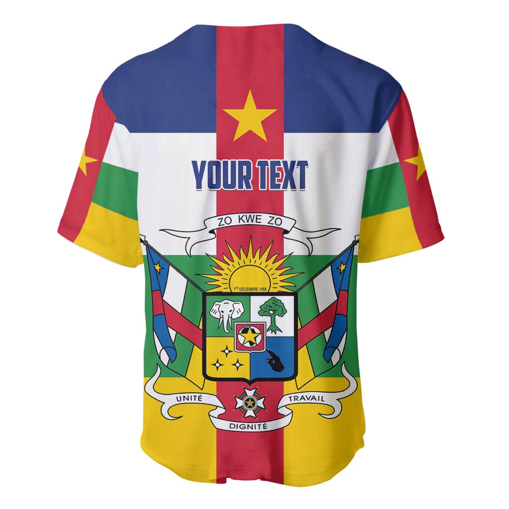 Personalized Central African Republic Baseball Jersey African Zo Kwe Zo