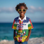 Personalized Central African Republic Kid Hawaiian Shirt African Zo Kwe Zo